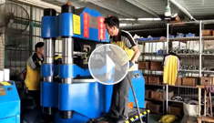 廣東陽(yáng)江，“辰力”1000噸鋼絲繩壓套機(jī)操作視頻